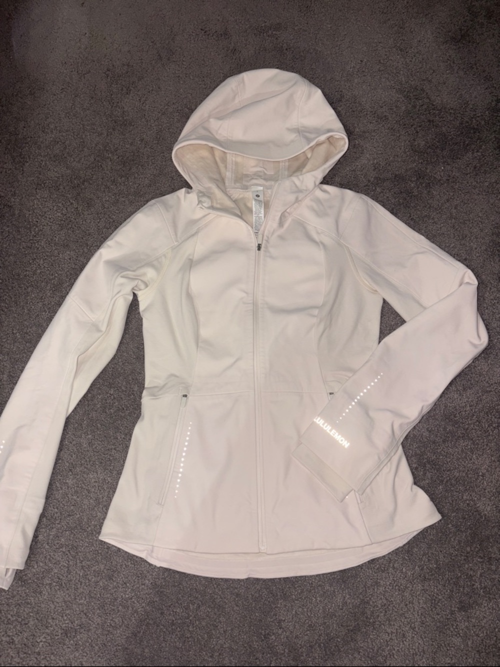 lululemon athletica Cream Hooded Utility Jacket